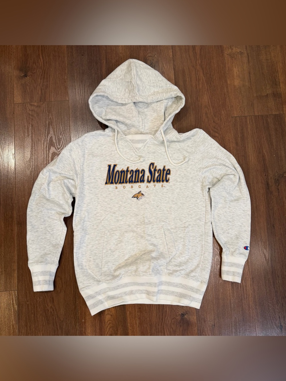 Champion Light Gray Montana State Bobcats Pullover Hoodie Womens size Medium